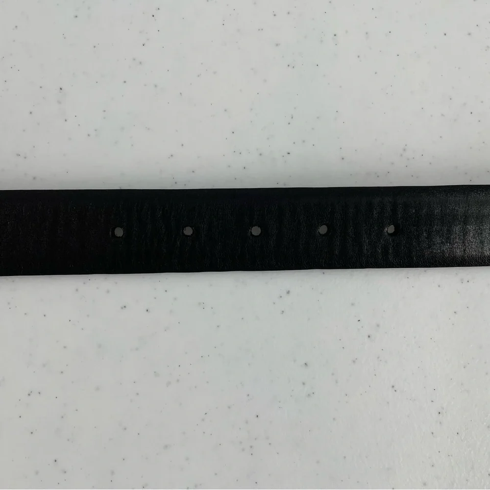 Leather Reversible Black Brown Brushed Silver Buckle Men’s Belt 40 Office Work
